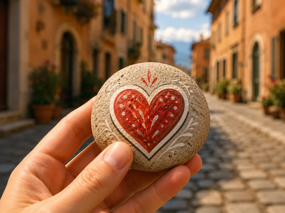 Painted stone — From the Heart