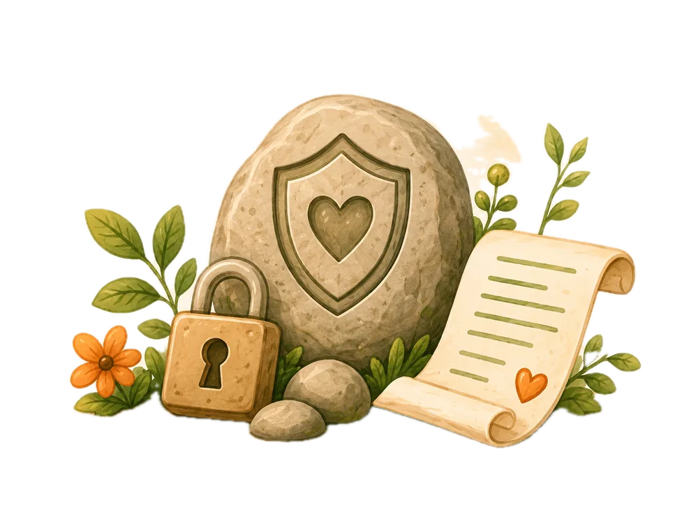 Privacy and terms illustration